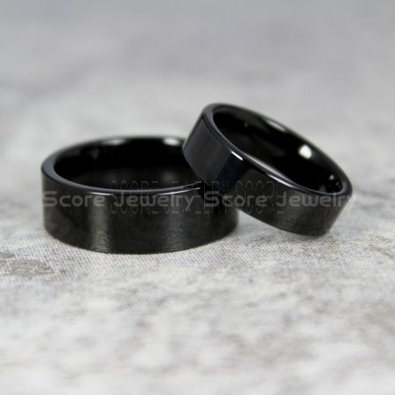 Black Wedding Rings Black Rings Classic Black Tungsten Rings 2 Piece Couple Set Black Tungsten Wedding Bands