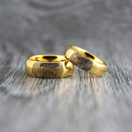 My Better Half- Personalised Fingerprint Couple Rings – Luxury Auras
