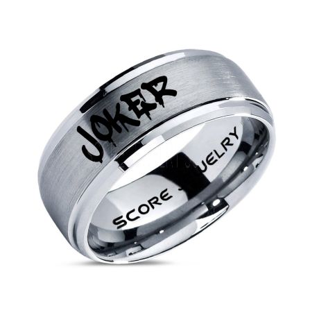 Distributie eend Martin Luther King Junior Joker Ring, Joker Card Suit Ring, Joker Wedding Ring, Silver Joker Ring,  Joker Wedding Band, 8mm Silver Tungsten Ring, Silver Wedding Ring, Silver  Wedding Band