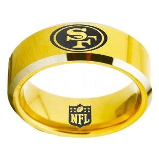 49ers Ring, 49ers Wedding Ring, 49ers Wedding Band, Football Wedding Band, Football Jewelry