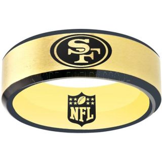 49ers Ring, 49ers Wedding Ring, 49ers Wedding Band, Football Wedding Band, Football Jewelry