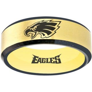Eagles Ring, Eagles Wedding Ring, Eagles Wedding Band, Football Wedding Band, Football Jewelry