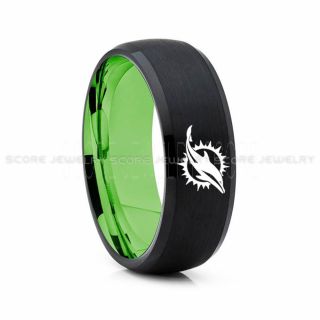 Dolphins Ring, Dolphins Wedding Ring, Dolphins Wedding Band, Football Wedding Band, Football Jewelry