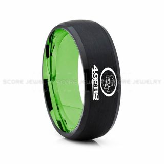 49ers Ring, 49ers Wedding Ring, 49ers Wedding Band, Football Wedding Band, Football Jewelry