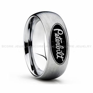 Peterbilt Ring, Peterbilt Wedding Band, Peterbilt Jewelry, Trucker Ring, Truck Driver Ring, Truck Driver Wedding  Ring