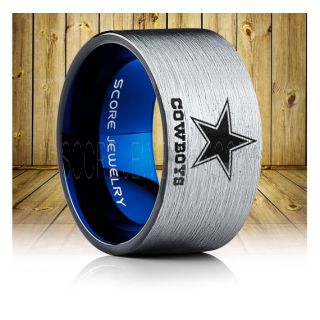 Cowboys Ring, Cowboys Wedding Band, Football Ring, Football Wedding Ring