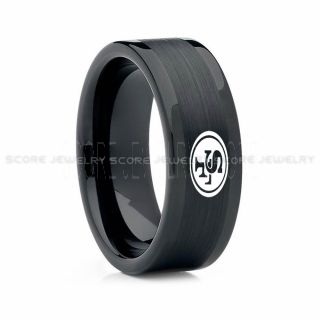 49ers Ring, 49ers Wedding Ring, 49ers Wedding Band, Football Wedding Band, Football Jewelry