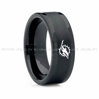 Dolphins Ring, Dolphins Wedding Ring, Dolphins Wedding Band, Football Wedding Band, Football Jewelry