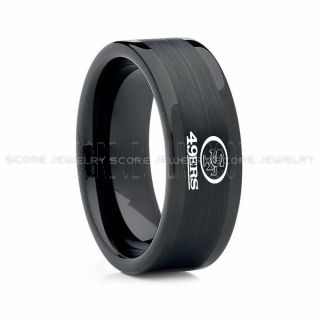 49ers Ring, 49ers Wedding Ring, 49ers Wedding Band, Football Wedding Band, Football Jewelry