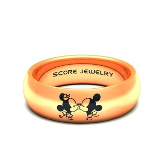 Mickey Mouse Ring, Mickey Mouse Wedding Band, Disney Ring, Mickey Jewelry