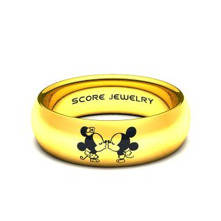 Mickey Mouse Ring, Mickey Mouse Wedding Band, Disney Ring, Mickey Jewelry