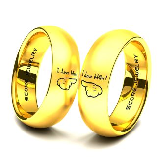 Mickey Mouse Rings, Mickey Mouse Wedding Bands, Disney Rings, Couple Wedding Bands
