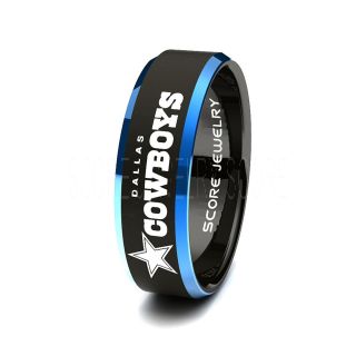 Cowboys Ring, Cowboys Wedding Band, Football Ring, Football Wedding Ring
