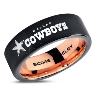 Cowboys Ring, Cowboys Wedding Band, Football Ring, Football Wedding Ring