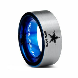 Cowboys Ring, Cowboys Wedding Band, Football Ring, Football Wedding Ring