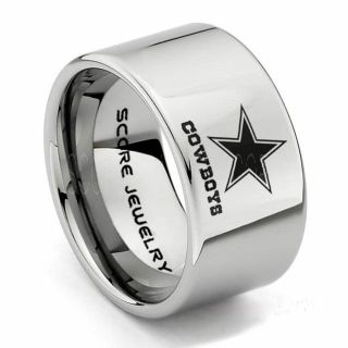 Cowboys Ring, Cowboys Wedding Band, Football Ring, Football Wedding Ring