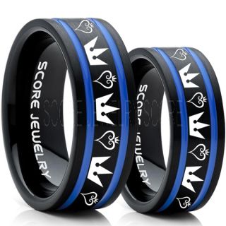 Kingdom Hearts Rings, 2 Piece Couple Kingdom Hearts Rings, Kingdom Hearts Jewelry, Kingdom Hearts Wedding Rings, Kingdom Hearts Wedding Bands, Kingdom Hearts Black Rings, Black Tungsten Wedding Bands