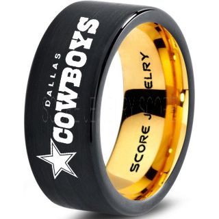 Cowboys Ring, Cowboys Wedding Band, Football Ring, Football Wedding Ring