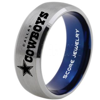Cowboys Ring, Cowboys Wedding Band, Football Ring, Football Wedding Ring