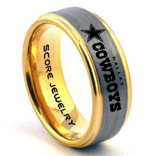 Cowboys Ring, Cowboys Wedding Band, Football Ring, Football Wedding Ring