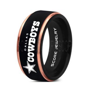 Cowboys Ring, Cowboy Ring, Cowboys Jewelry, Football Ring, Football Jewelry, Black Tungsten Ring, Black Wedding Band