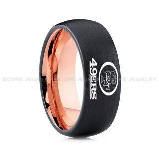 49ers Ring, 49ers Wedding Ring, 49ers Wedding Band, Football Wedding Band, Football Jewelry