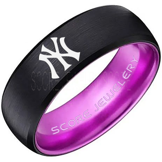 Baseball Ring, Baseball Wedding Band, Yankees Ring, Yankees Jewelry