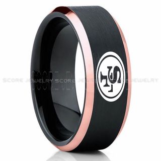 49ers Ring, 49ers Wedding Ring, 49ers Wedding Band, Football Wedding Band, Football Jewelry