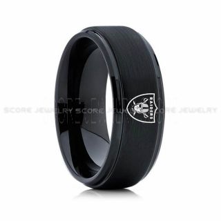 Raiders Ring, Raiders Wedding Ring, Raiders Wedding Band, Football Wedding Band, Football Jewelry