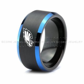 Eagles Ring, Eagles Wedding Ring, Eagles Wedding Band, Football Wedding Band, Football Jewelry
