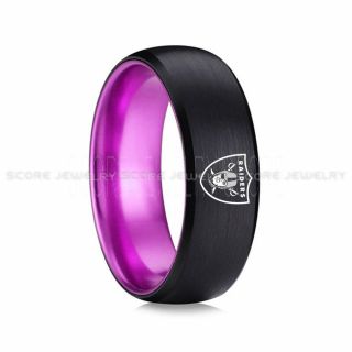 Raiders Ring, Raiders Wedding Ring, Raiders Wedding Band, Football Wedding Band, Football Jewelry