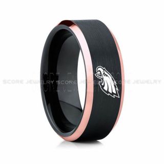 Eagles Ring, Eagles Wedding Ring, Eagles Wedding Band, Football Wedding Band, Football Jewelry