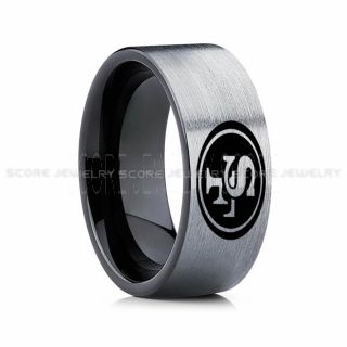 49ers Ring, 49ers Wedding Ring, 49ers Wedding Band, Football Wedding Band, Football Jewelry