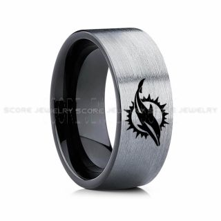 Dolphins Ring, Dolphins Wedding Ring, Dolphins Wedding Band, Football Wedding Band, Football Jewelry
