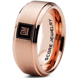 GM Ring, GM Truck Ring, Truck Ring, Trucker Ring, Pickup Truck Ring, GM Ring, 14K Rose Gold Tungsten Ring, Rose Gold Tungsten Wedding Band, Rose Gold Wedding Band