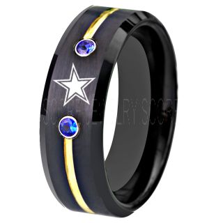 Texas Ring, Texas Football Ring, Dallas Ring, Football Ring, Black Tungsten Ring, Black Tungsten Wedding Ring, Black Wedding Ring, Dallas Football Ring, Dallas Football Wedding Ring