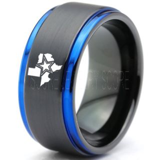 Texas Ring, Texas Football Ring, Dallas Ring, Football Ring, Black Tungsten Ring, Black Tungsten Wedding Ring, Black Wedding Ring, Dallas Football Ring, Dallas Football Wedding Ring
