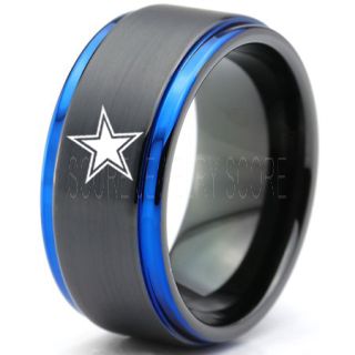 Texas Ring, Texas Football Ring, Dallas Ring, Football Ring, Black Tungsten Ring, Black Tungsten Wedding Ring, Black Wedding Ring, Dallas Football Ring, Dallas Football Wedding Ring