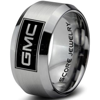 GMC Ring, GM ring, Truck Ring, Trucker Ring, Pickup Truck Ring, GM Ring, Silver Tungsten Ring, Silver Tungsten Wedding Band, Silver Wedding Band