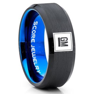 GM Ring, GM Truck Ring, Truck Ring, Trucker Ring, Pickup Truck Ring, GM Jewelry, Black Tungsten Ring, Black Tungsten Wedding Band, Black Wedding Band