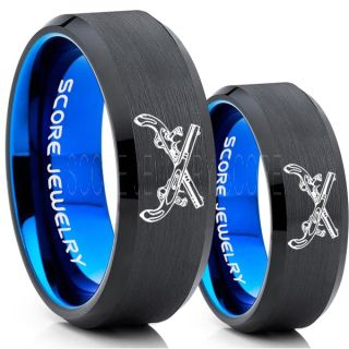 Revolver Rings, 2 Piece Couple Set Vintage Revolver Rings, Military Rings, Handgun Rings, Gun Rings, Antique Revolver Rings, Antique Revolver Jewelry, Black Tungsten Rings