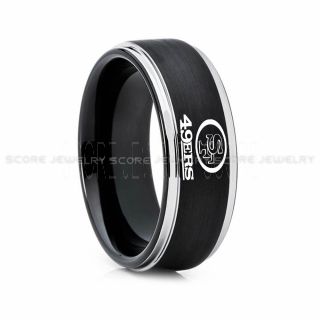 49ers Ring, 49ers Wedding Ring, 49ers Wedding Band, Football Wedding Band, Football Jewelry