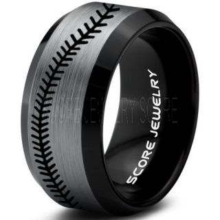 Baseball Ring, Baseball Stitch Pattern Ring, Silver Tungsten Ring, Silver Ring, Silver Wedding Band, Silver Wedding Ring, Baseball Stitch Ring, Silver Tungsten Band
