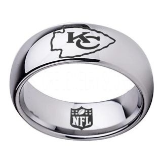 Chiefs Ring, Chiefs Wedding Rings, Chiefs Wedding Band, Football Wedding Band, Football Jewelry