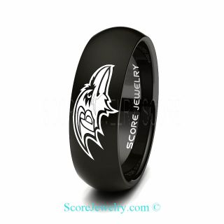 Ravens Ring, Ravens Wedding Band, Ravens Wedding Ring, Football Ring