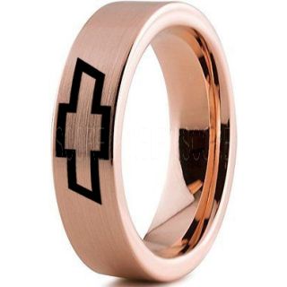 Chevrolet Ring, Chevy Ring, Bowtie Ring, Rose Gold Chevy Bowtie Ring, Chevy Wedding Ring, Chevy Wedding Band, Chevrolet Wedding Ring, Chevrolet Wedding Band