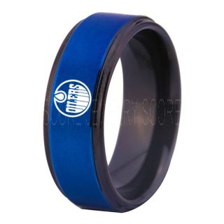 Oilers Ring, Oilers Jewelry, Oilers Wedding Ring, Hockey Ring, Hockey Jewelry