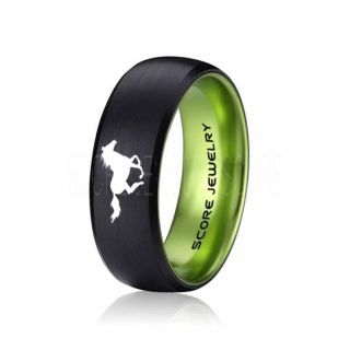 Mustang Ring, Horse Ring, Mustang Band, Equestrian Ring, Horse Lovers Ring, Western Ring, Cowboys Ring, Black Tungsten Ring, Black Wedding Band, Horse Wedding Ring