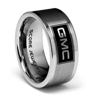 GMC Ring, GM Ring, Truck Ring, Trucker Ring, Pickup Truck Ring, GM Ring, Black Tungsten Ring, Black Tungsten Wedding Band, Black Wedding Band
