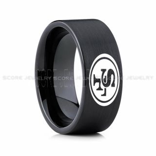 49ers Ring, 49ers Wedding Ring, 49ers Wedding Band, Football Wedding Band, Football Jewelry
